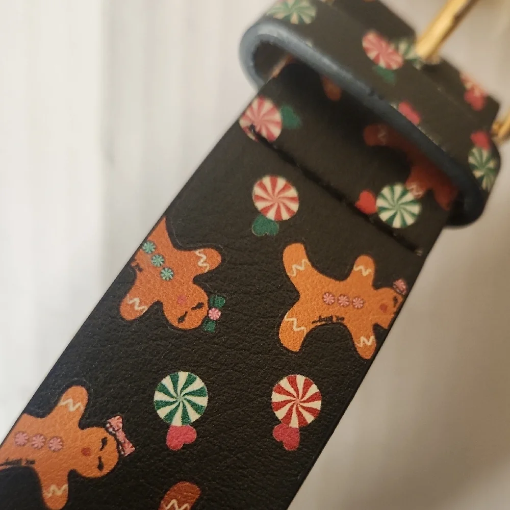 Betsey Johnson Gingerbread Man Peppermint Candy Belt Med Nwt